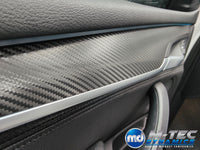 BMW X5 F15 INTERIOR TRIM SET WRAPPING SERVICE - DEEP TEXTURED GLOSSY BLACK CARBON / ALCANTARA