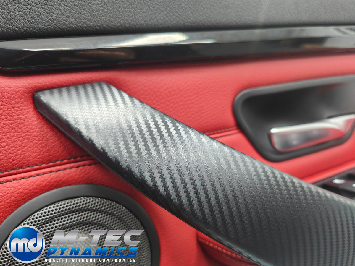 WRAPPING SERVICE - BMW F3X INTERIOR TRIM SET - 3D CARBON / GLOSS BLACK ACCENT (F30 F31 F32 F33 F34 F36)