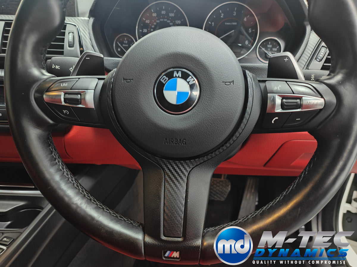 WRAPPING SERVICE - BMW F3X INTERIOR TRIM SET - 3D CARBON / GLOSS BLACK ACCENT (F30 F31 F32 F33 F34 F36)