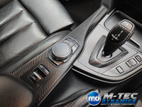 WRAPPING SERVICE - BMW F3X INTERIOR TRIM SET - TEXTURED CARBON / BLUE ACCENT - (F30 F31 F32 F33 F36)