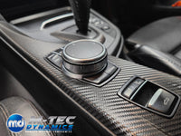 WRAPPING SERVICE - BMW F3X INTERIOR TRIM SET - TEXTURED CARBON / BLUE ACCENT - (F30 F31 F32 F33 F36)