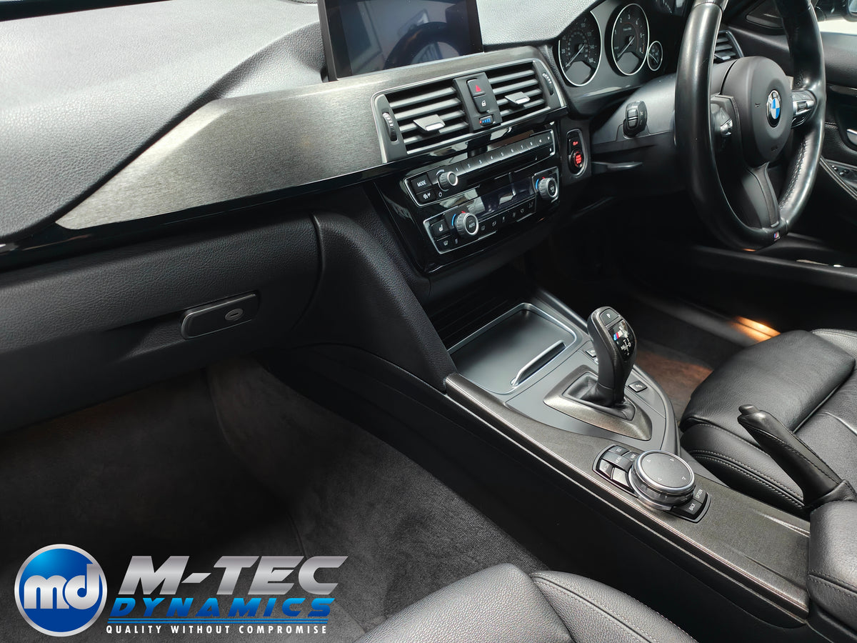 WRAPPING SERVICE - BMW F3X INTERIOR TRIM SET - BLACK BRUSHED ALUMINIUM - (F30 F31 F32 F33 F36)