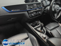 WRAPPING SERVICE - BMW F20 F21 F22 F23 LCI-2 CUSTOM INTERIOR TRIM SET - TEXTURED CARBON / BLUE ACCENT