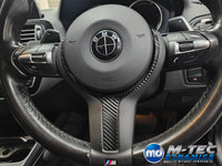 WRAPPING SERVICE - BMW F20 F21 F22 F23 LCI-2 CUSTOM INTERIOR TRIM SET - TEXTURED CARBON / BLUE ACCENT