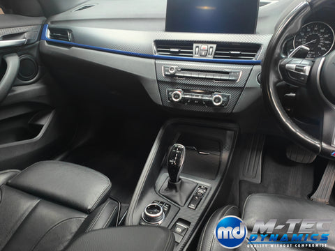 BMW X1 F48 INTERIOR TRIM SET WRAPPING SERVICE - 3D CARBON INC. CENTRE CONSOLE