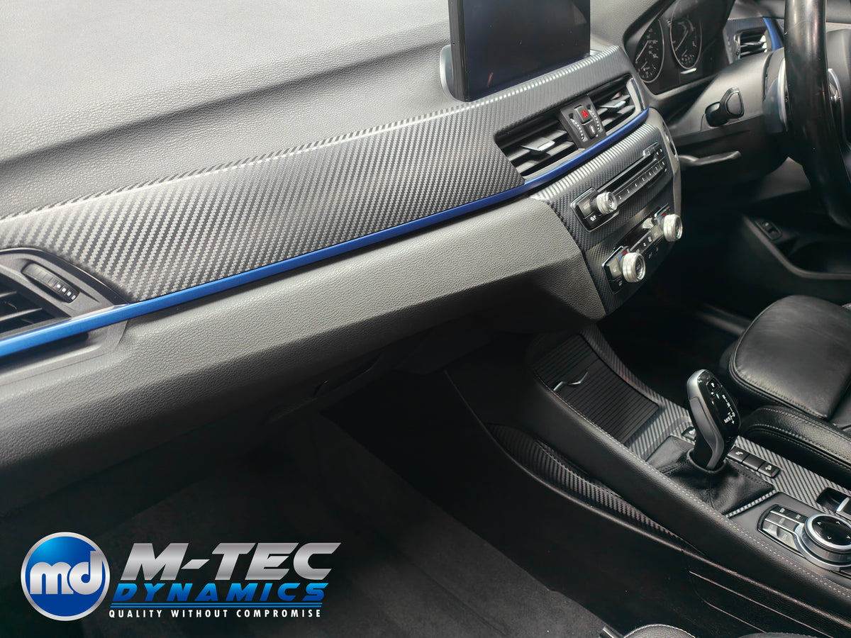 BMW X1 F48 INTERIOR TRIM SET WRAPPING SERVICE - 3D CARBON INC. CENTRE CONSOLE
