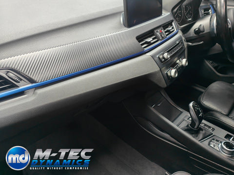 BMW X1 F48 INTERIOR TRIM SET WRAPPING SERVICE - 3D CARBON INC. CENTRE CONSOLE
