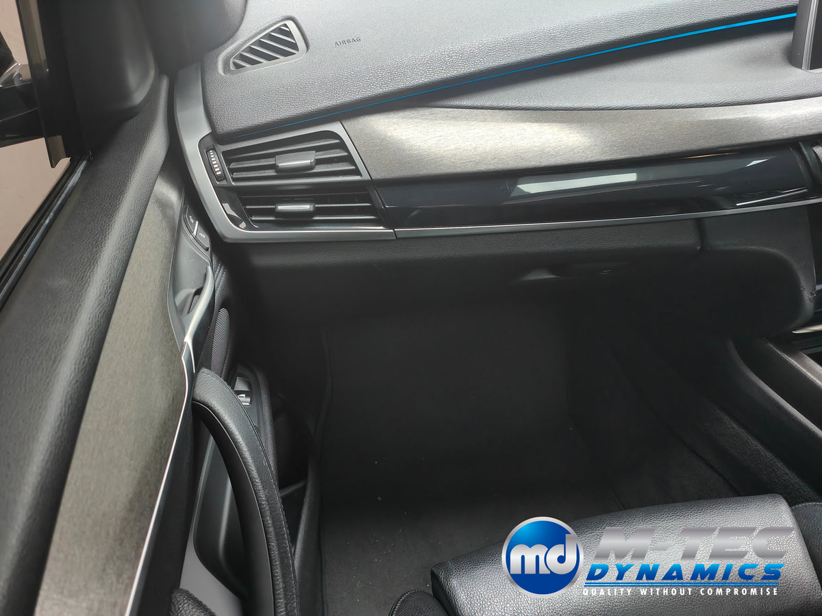 BMW X5 F15 INTERIOR TRIM SET WRAPPING SERVICE - BLACK BRUSHED ALUMINIUM