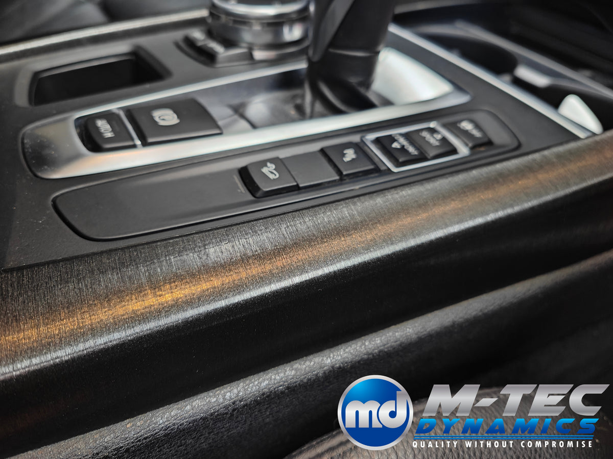 BMW X5 F15 INTERIOR TRIM SET WRAPPING SERVICE - BLACK BRUSHED ALUMINIUM