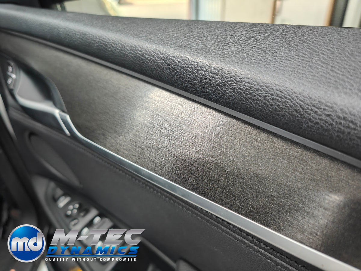 BMW X5 F15 INTERIOR TRIM SET WRAPPING SERVICE - BLACK BRUSHED ALUMINIUM