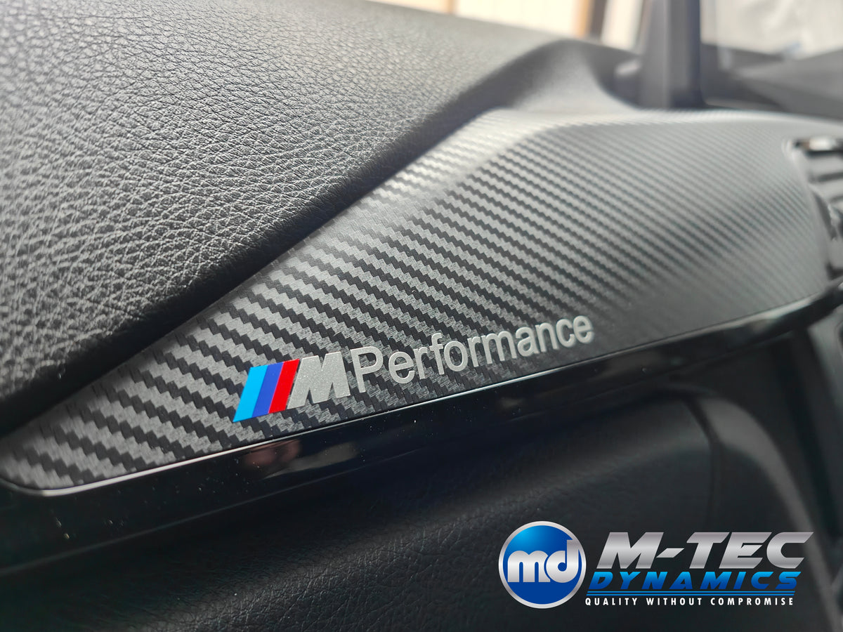 WRAPPING SERVICE - BMW F3X INTERIOR TRIM SET - 3D CARBON / GLOSS BLACK ACCENT (F30 F31 F32 F33 F36)