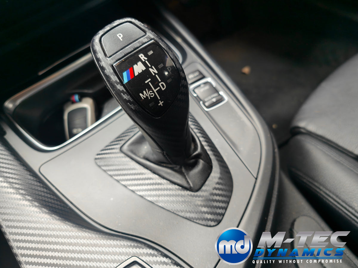 WRAPPING SERVICE - BMW F3X INTERIOR TRIM SET - 3D CARBON / GLOSS BLACK ACCENT (F30 F31 F32 F33 F36)