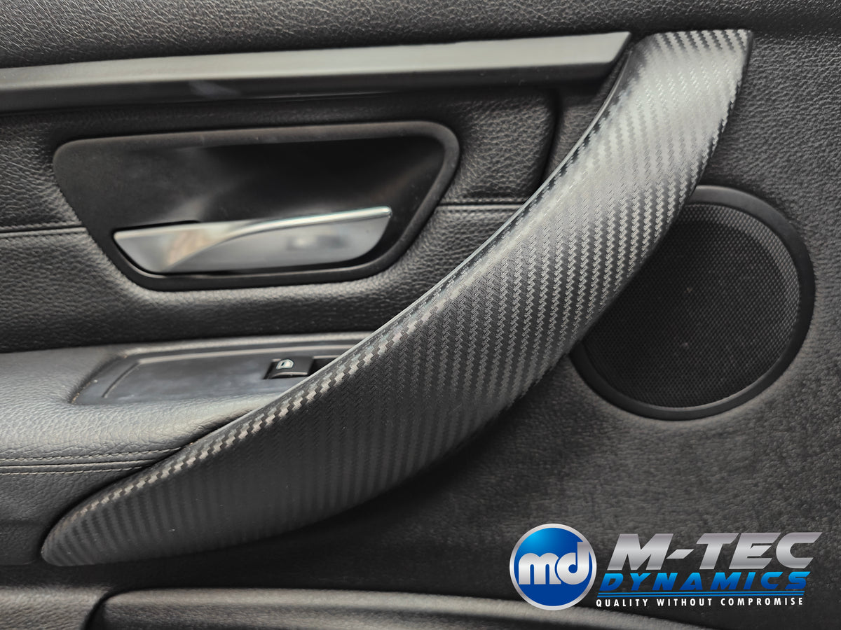WRAPPING SERVICE - BMW F3X INTERIOR TRIM SET - 3D CARBON / GLOSS BLACK ACCENT (F30 F31 F32 F33 F36)