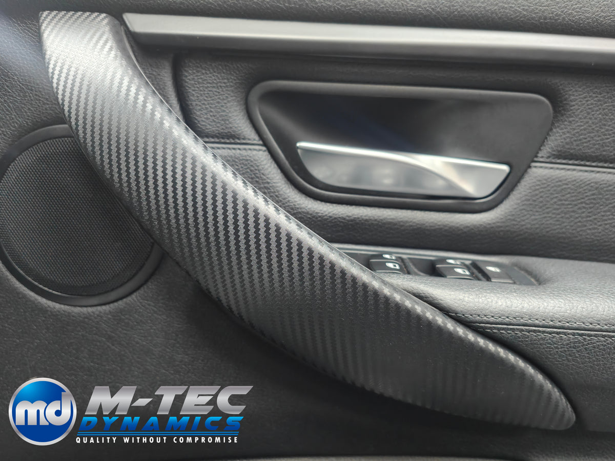 WRAPPING SERVICE - BMW F3X INTERIOR TRIM SET - 3D CARBON / GLOSS BLACK ACCENT (F30 F31 F32 F33 F36)