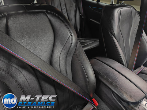 BMW F25 X3 / F26 X4 / F15 X5 / F16 X6 - FRONT SEAT BELT RE-WEBBING SERVICE - REMOVAL, RE-WEB & REFIT