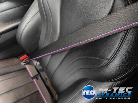BMW F25 X3 / F26 X4 / F15 X5 / F16 X6 - FRONT SEAT BELT RE-WEBBING SERVICE - REMOVAL, RE-WEB & REFIT