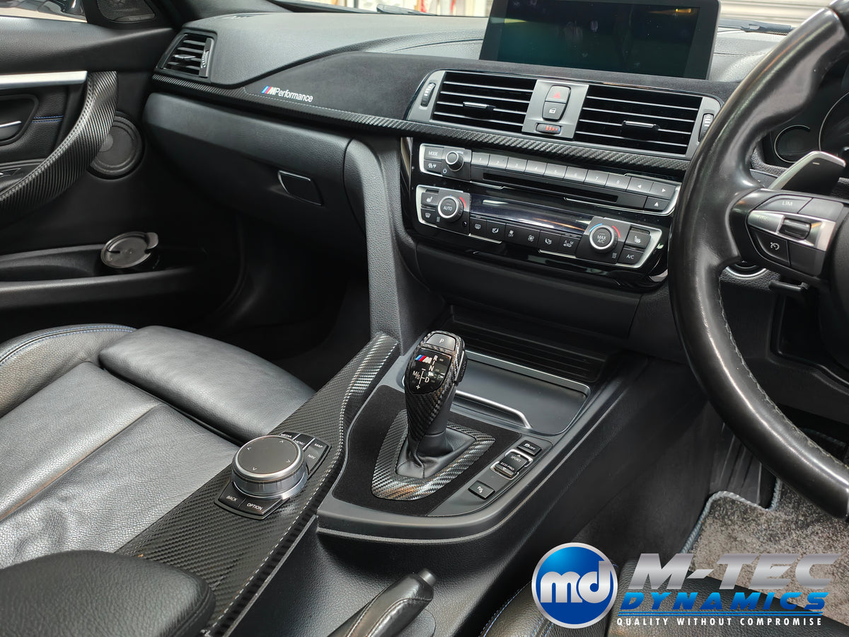 WRAPPING SERVICE - BMW F3X INTERIOR TRIM SET - PERFORMANCE STYLE / TEXTURED CARBON (F30 F31 F32 F33 F36)