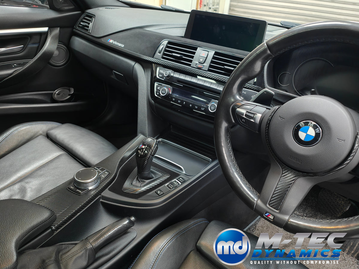 WRAPPING SERVICE - BMW F3X INTERIOR TRIM SET - PERFORMANCE STYLE / TEXTURED CARBON (F30 F31 F32 F33 F36)