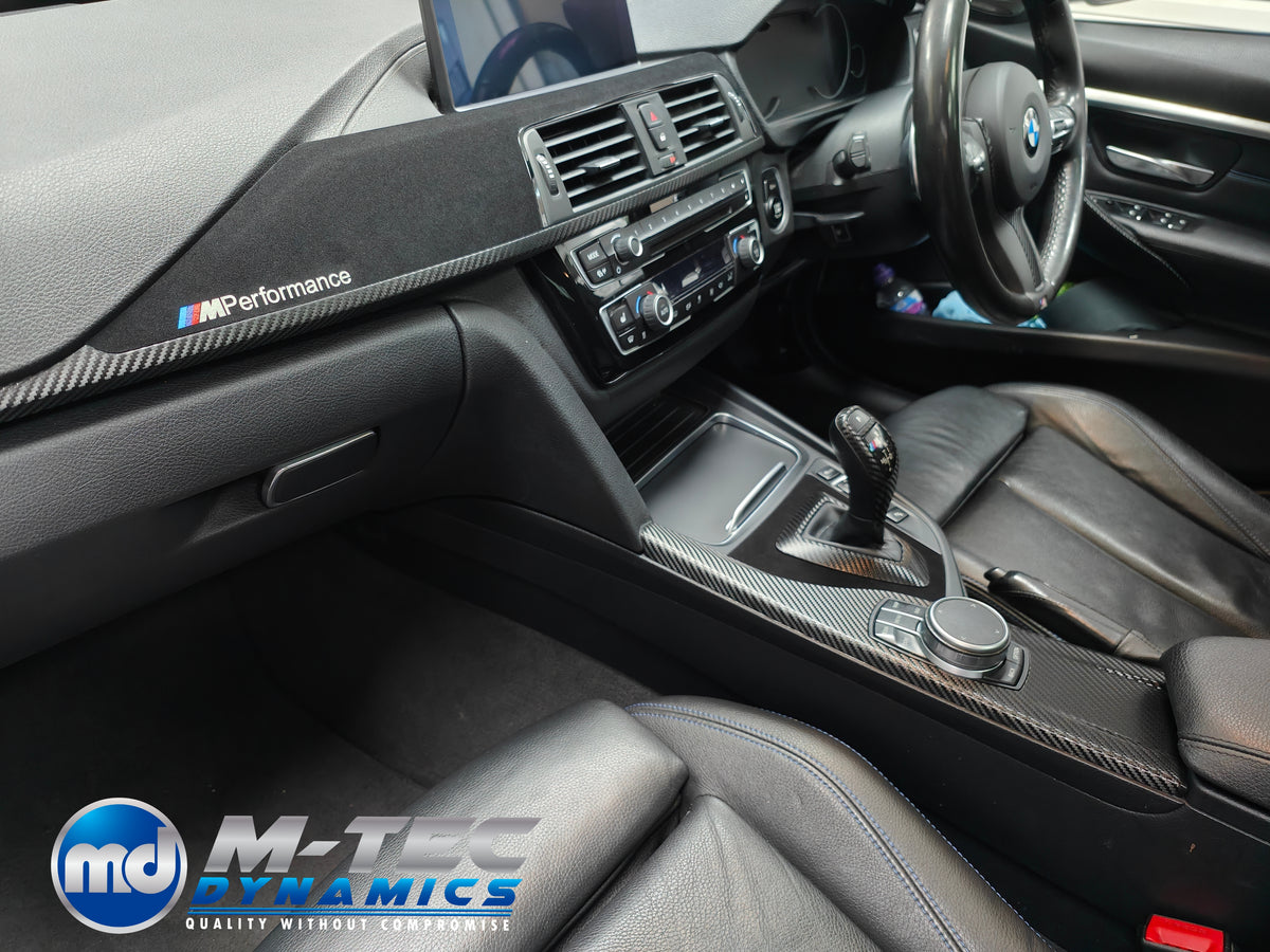 WRAPPING SERVICE - BMW F3X INTERIOR TRIM SET - PERFORMANCE STYLE / TEXTURED CARBON (F30 F31 F32 F33 F36)