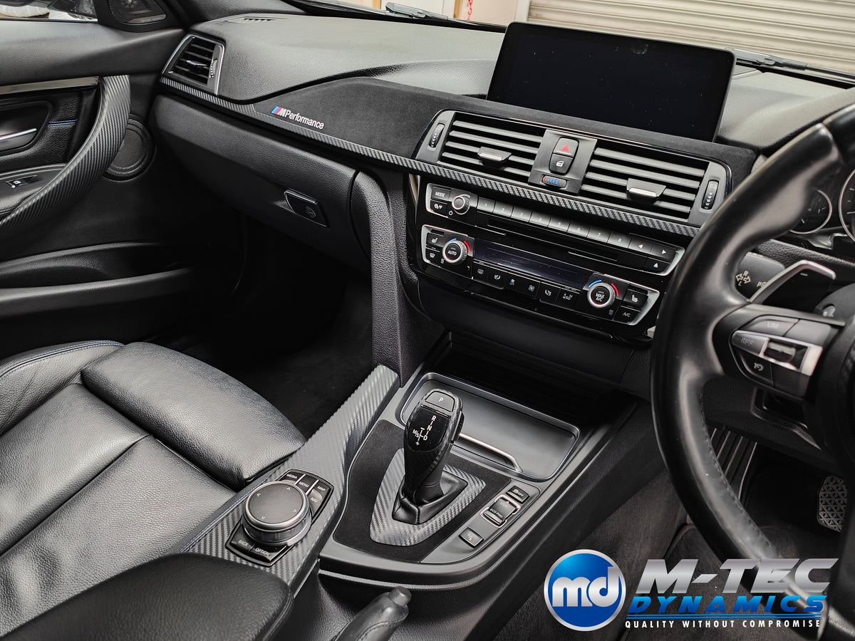 WRAPPING SERVICE - BMW F3X INTERIOR TRIM SET - PERFORMANCE STYLE / 3D MATT CARBON (F30 F31 F32 F33 F36)