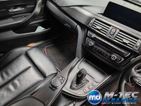 WRAPPING SERVICE - BMW F3X INTERIOR TRIM SET - TEXTURED CARBON / GLOSS BLACK ACCENT - (F30 F31 F32 F33 F36)
