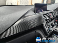 WRAPPING SERVICE - BMW F3X INTERIOR TRIM SET - TEXTURED CARBON / GLOSS BLACK ACCENT - (F30 F31 F32 F33 F36)