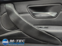 WRAPPING SERVICE - BMW F3X INTERIOR TRIM SET - TEXTURED CARBON / GLOSS BLACK ACCENT - (F30 F31 F32 F33 F36)