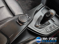 WRAPPING SERVICE - BMW F3X INTERIOR TRIM SET - TEXTURED CARBON / GLOSS BLACK ACCENT - (F30 F31 F32 F33 F36)