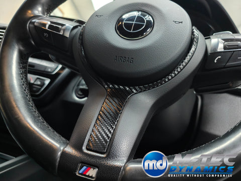 WRAPPING SERVICE - BMW F3X INTERIOR TRIM SET - DEEP TEXTURED GLOSSY CARBON / GLOSS BLACK ACCENT (MTD-TEX) - F30 F31 F32 F33 F36