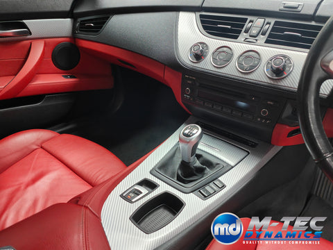 BMW Z4 E89 INTERIOR WRAPPING SERVICE - SILVER 4D CARBON