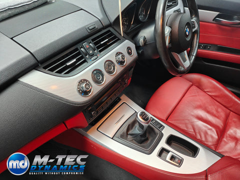BMW Z4 E89 INTERIOR WRAPPING SERVICE - SILVER 4D CARBON