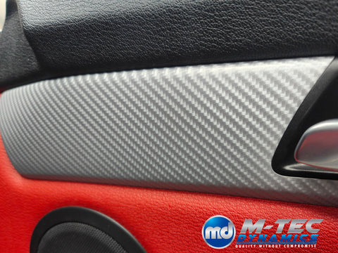 BMW Z4 E89 INTERIOR WRAPPING SERVICE - SILVER 4D CARBON