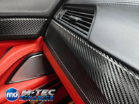 WRAPPING SERVICE - BMW F10 F11 M5 INTERIOR TRIM SET - TEXTURED GLOSSY BLACK CARBON / CUSTOM COLOUR ACCENT TRIM