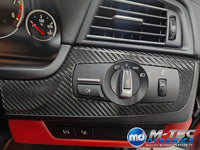 WRAPPING SERVICE - BMW F10 F11 M5 INTERIOR TRIM SET - TEXTURED GLOSSY BLACK CARBON / CUSTOM COLOUR ACCENT TRIM