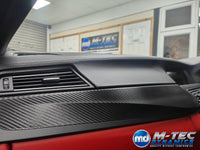 WRAPPING SERVICE - BMW F10 F11 M5 INTERIOR TRIM SET - TEXTURED GLOSSY BLACK CARBON / CUSTOM COLOUR ACCENT TRIM