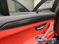 WRAPPING SERVICE - BMW F10 F11 M5 INTERIOR TRIM SET - TEXTURED GLOSSY BLACK CARBON / CUSTOM COLOUR ACCENT TRIM