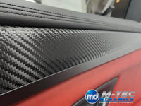 WRAPPING SERVICE - BMW F10 F11 M5 INTERIOR TRIM SET - TEXTURED GLOSSY BLACK CARBON / CUSTOM COLOUR ACCENT TRIM