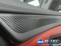 WRAPPING SERVICE - BMW F10 F11 M5 INTERIOR TRIM SET - TEXTURED GLOSSY BLACK CARBON / CUSTOM COLOUR ACCENT TRIM