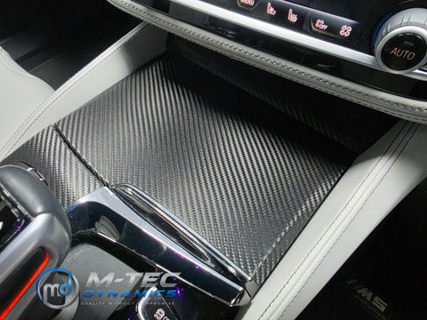 BMW F90 M5 INTERIOR TRIM SET WRAPPING SERVICE - TEXTURED BLACK CARBON