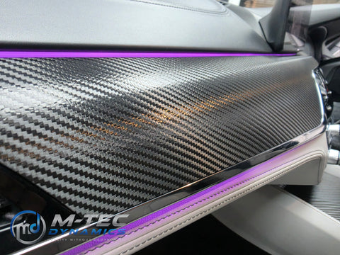 BMW F90 M5 INTERIOR TRIM SET WRAPPING SERVICE - TEXTURED BLACK CARBON