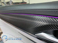 BMW F90 M5 INTERIOR TRIM SET WRAPPING SERVICE - TEXTURED BLACK CARBON
