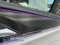 BMW F90 M5 INTERIOR TRIM SET WRAPPING SERVICE - TEXTURED BLACK CARBON