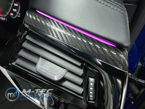BMW F90 M5 INTERIOR TRIM SET WRAPPING SERVICE - TEXTURED BLACK CARBON