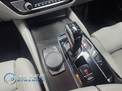 BMW F90 M5 INTERIOR TRIM SET WRAPPING SERVICE - TEXTURED BLACK CARBON