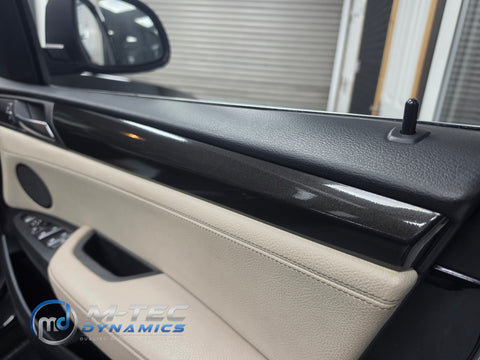 BMW X3 F25 / X4 F26 INTERIOR TRIM SET WRAPPING SERVICE - METALLIC BLACK