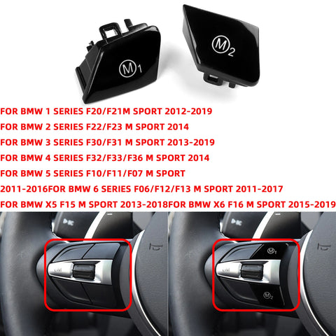 BMW F-SERIES GLOSS BLACK STEERING WHEEL BUTTONS M1 M2 - F2X F3X X5M X6M F8X M3 M4 M5 M6