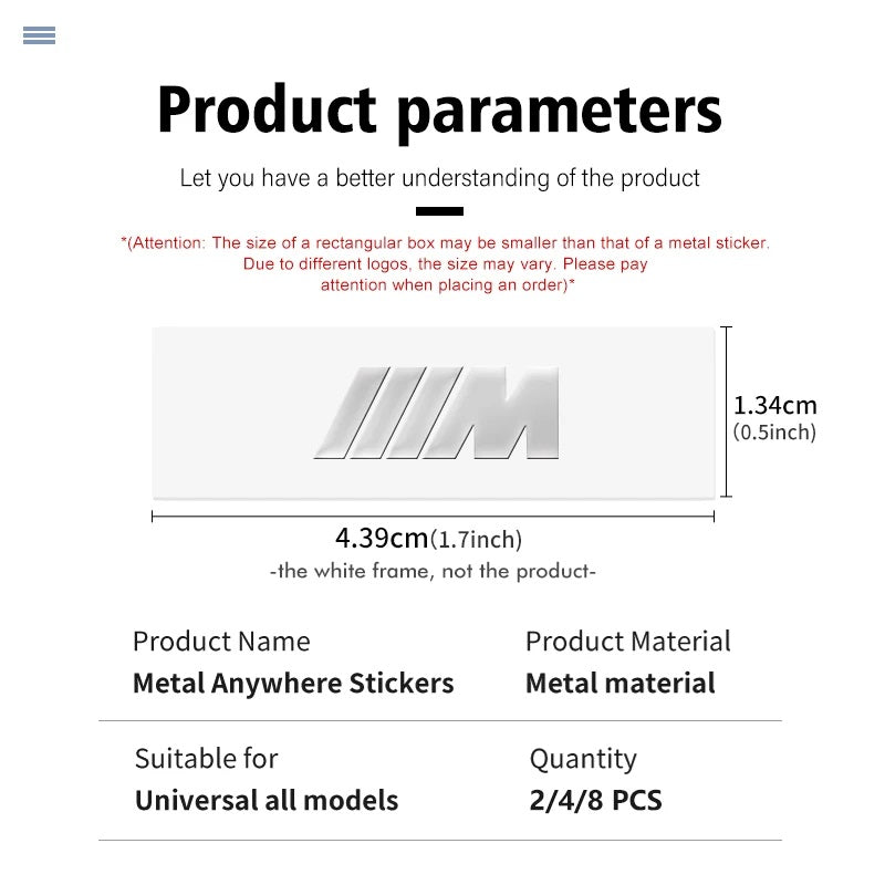 BMW ///M STICKER - SILVER