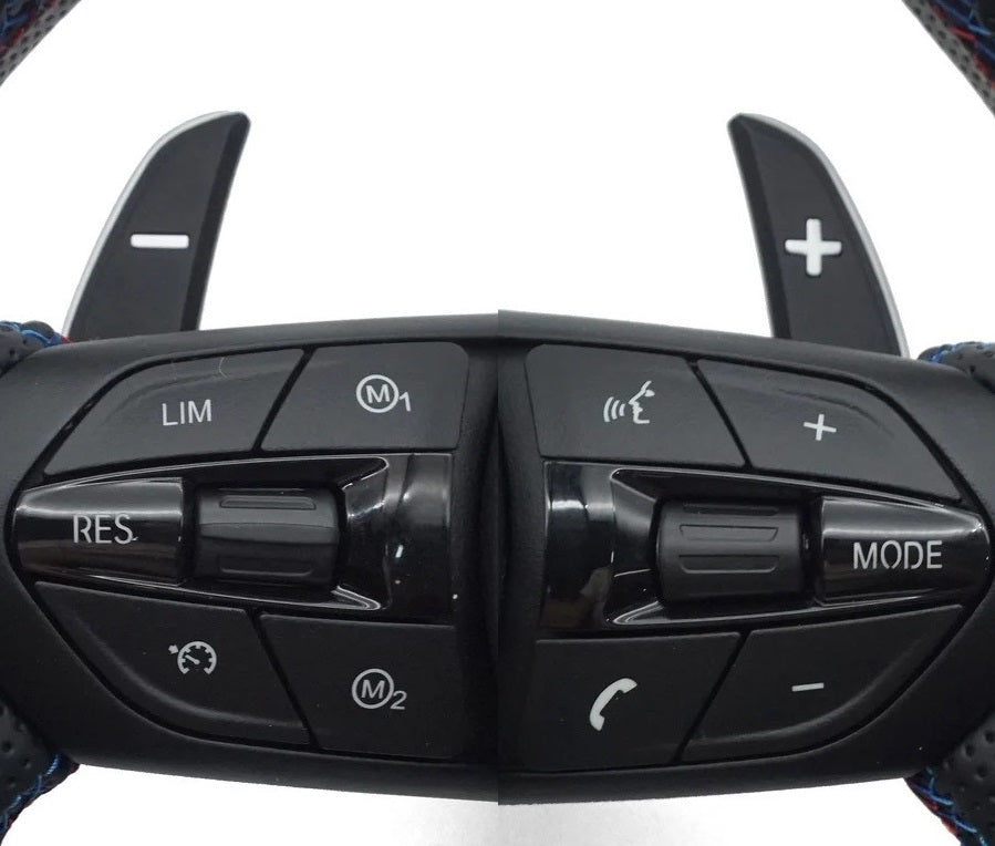 BMW F-SERIES STEERING WHEEL REPLACEMENT GLOSS BLACK MODE / RES BUTTONS - M2 M3 M4 M5 M6