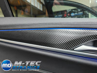 BMW G30 G31 INTERIOR TRIM SET WRAPPING SERVICE - TEXTURED BLACK CARBON