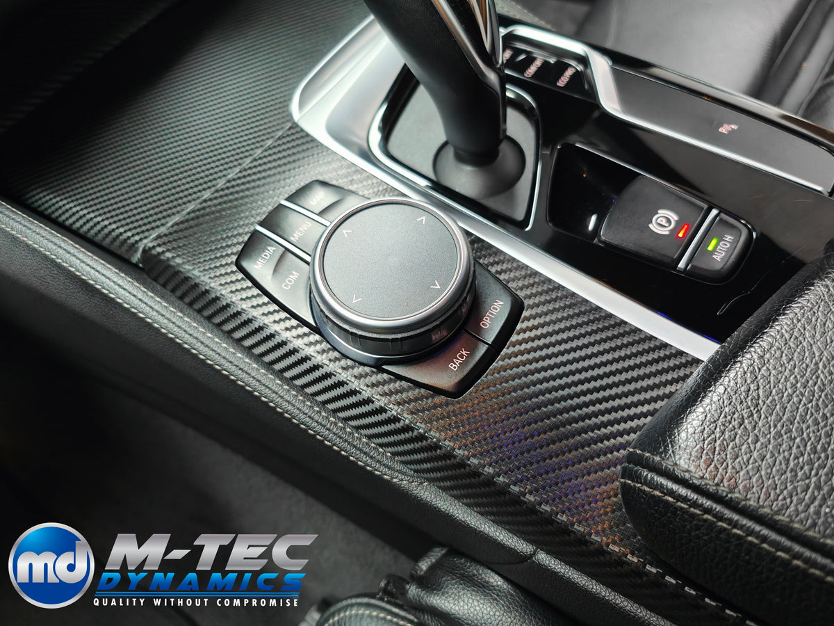 BMW G30 G31 INTERIOR TRIM SET WRAPPING SERVICE - TEXTURED BLACK CARBON
